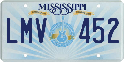 MS license plate LMV452