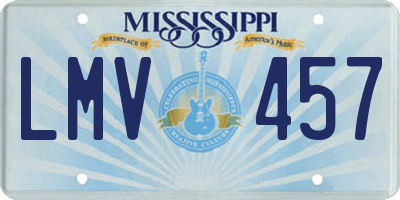 MS license plate LMV457
