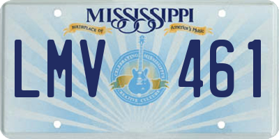 MS license plate LMV461