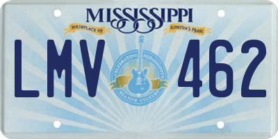 MS license plate LMV462