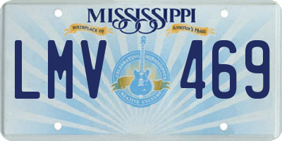 MS license plate LMV469