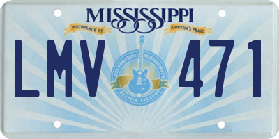 MS license plate LMV471