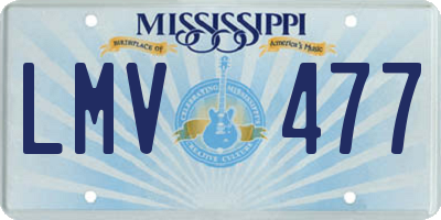 MS license plate LMV477