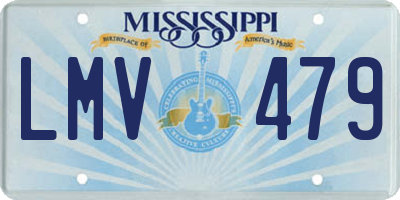MS license plate LMV479