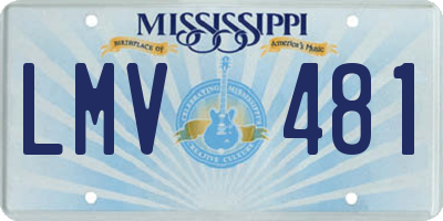 MS license plate LMV481