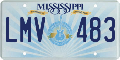 MS license plate LMV483