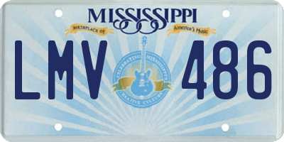 MS license plate LMV486