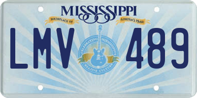 MS license plate LMV489