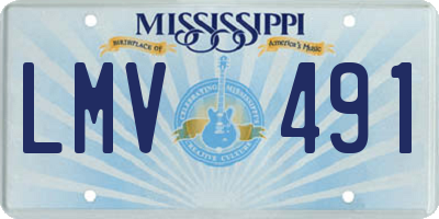 MS license plate LMV491