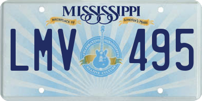 MS license plate LMV495