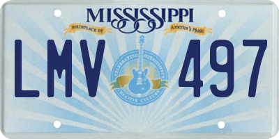MS license plate LMV497