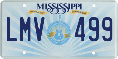 MS license plate LMV499