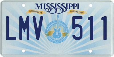 MS license plate LMV511
