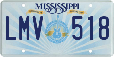 MS license plate LMV518