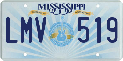 MS license plate LMV519