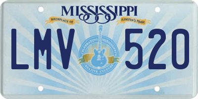 MS license plate LMV520