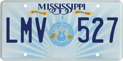 MS license plate LMV527