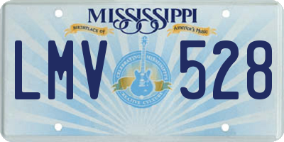MS license plate LMV528