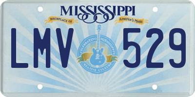 MS license plate LMV529