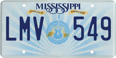MS license plate LMV549