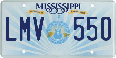 MS license plate LMV550