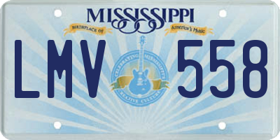 MS license plate LMV558