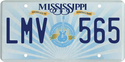 MS license plate LMV565