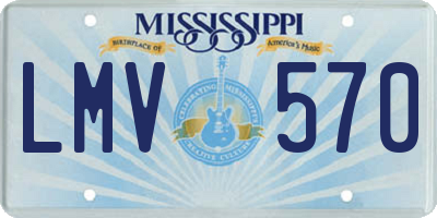 MS license plate LMV570