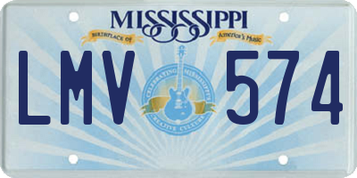 MS license plate LMV574