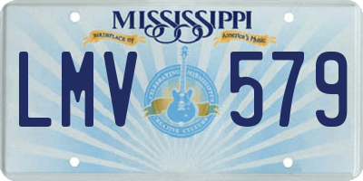 MS license plate LMV579