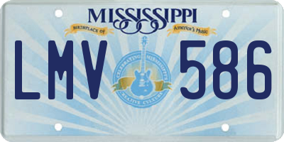 MS license plate LMV586