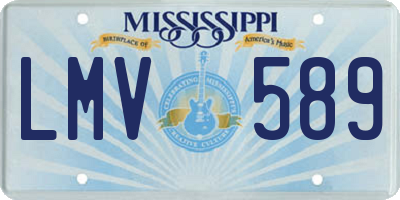 MS license plate LMV589
