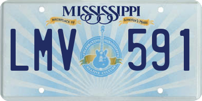 MS license plate LMV591