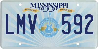 MS license plate LMV592