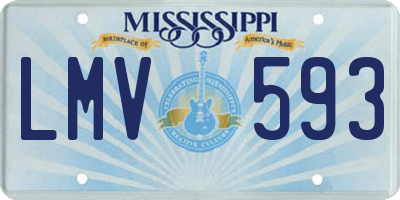 MS license plate LMV593