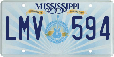 MS license plate LMV594