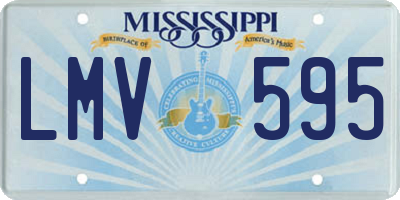 MS license plate LMV595