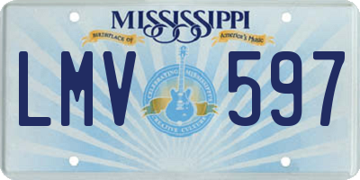 MS license plate LMV597