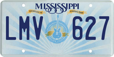 MS license plate LMV627