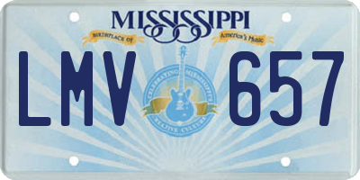 MS license plate LMV657
