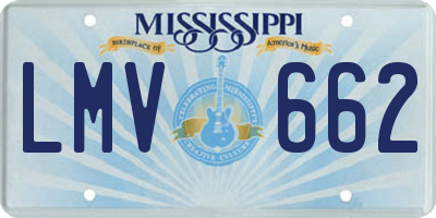 MS license plate LMV662