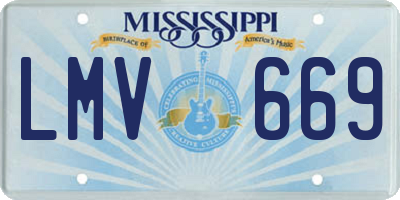 MS license plate LMV669