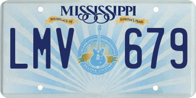 MS license plate LMV679