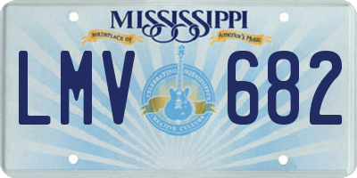 MS license plate LMV682