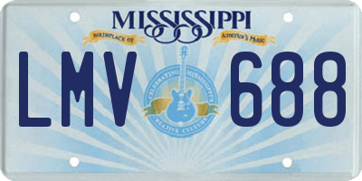 MS license plate LMV688