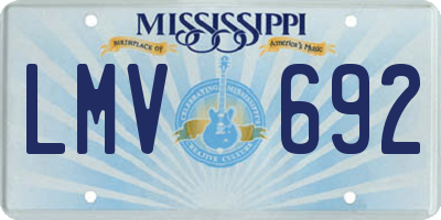 MS license plate LMV692