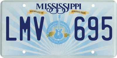 MS license plate LMV695