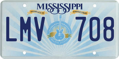 MS license plate LMV708