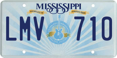 MS license plate LMV710