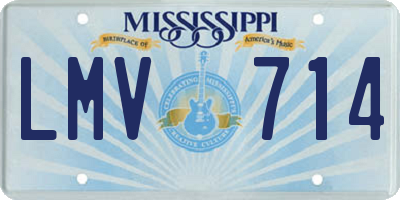 MS license plate LMV714